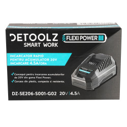 incarcator rapid, detoolz, pentru acumulator 20v, incarcare 4.5a/h