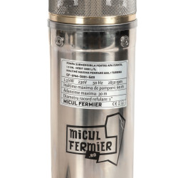 pompa submersibila micul fermier, pentru apa curata, 1.3kw, debit 3000l/h, inaltime maxima pompare 60m, cu o turbina