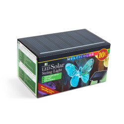 lampa solara cu led - fluturi - 2,9 m - 10 led-uri colorate