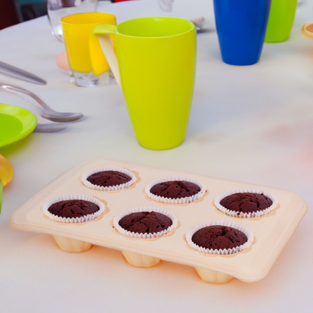 forma din silicon pentru copt - briose - 30 x 19 x 4,1 cm