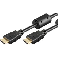 cablu hdmi 2.0 cu ethernet, 4k60hz, contacte aurite, 2m, negru, goobay