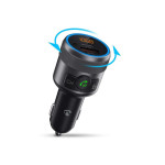 modulator fm nedis, bluetooth, bass boost, hands-free, pd, 1x usb-c, 1x usb-a, asistent vocal, negru