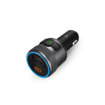 modulator fm nedis, bluetooth, bass boost, hands-free, pd, 1x usb-c, 1x usb-a, asistent vocal, negru