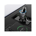modulator fm nedis, bluetooth, bass boost, hands-free, pd, 1x usb-c, 1x usb-a, asistent vocal, negru