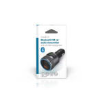 modulator fm nedis, bluetooth, bass boost, hands-free, pd, 1x usb-c, 1x usb-a, asistent vocal, negru