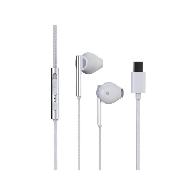 casti in-ear cu fir, microfon hmp 700 c, usb-c, alb, trevi casti in-ear cu fir, microfon hmp 700 c, usb-c, alb, trevi