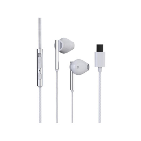 casti in-ear cu fir, microfon hmp 700 c, usb-c, alb, trevi