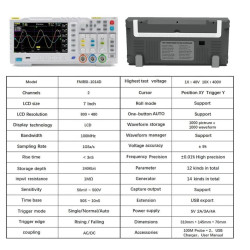 osciloscop digital, 2 canale, 1gsa/s, 100mhz, fnirsi 1014d