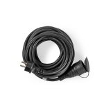 cablu prelungitor nedis, 20m, h07rn-f 3g1.5, ip44, negru