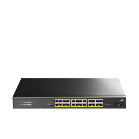 switch 24 porturi, poe gigabit, 2 porturi sfp, 19", 300w, gs1028ps2 cudy