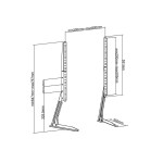 stand tv, 32 - 65", max. 50 kg, ajustarea inaltimii pe verticala, nedis