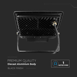 reflector led smd 50w 6400k ip65 cu senzor miscare - negru