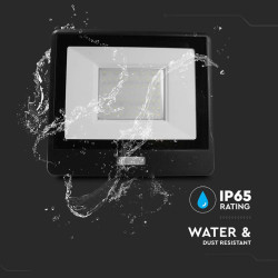 reflector led smd 50w 6400k ip65 cu senzor miscare - negru