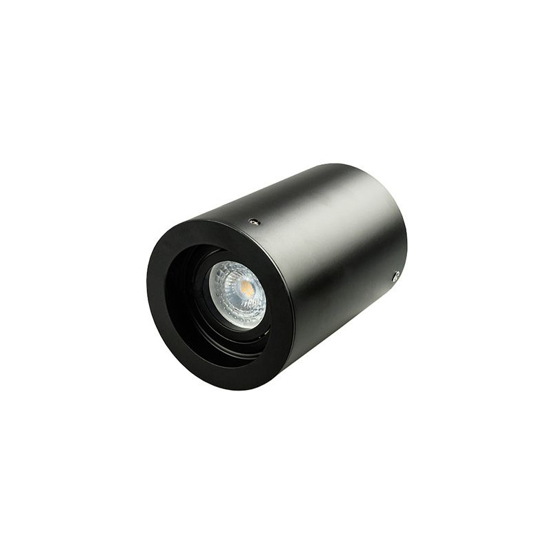 corp iluminat montaj perete soclu gu10 rotund negru