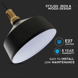corp suspendat pentru iluminat max 60w ip20 -negru
