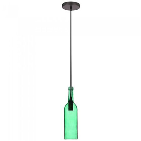 pendul tavan model sticla vin culoare verde