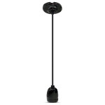 pendul tavan soclu e27 portelan - negru pendul tavan soclu e27 portelan - negru