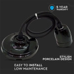 pendul tavan soclu e27 portelan - negru pendul tavan soclu e27 portelan - negru