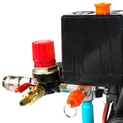 compresor detoolz 24l fara ulei, 1500 w, debit 154l/min, 8 bar, 2 prize de aer