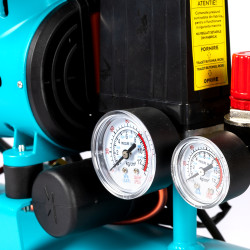 compresor detoolz 24l fara ulei, 1500 w, debit 154l/min, 8 bar, 2 prize de aer
