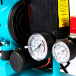 compresor detoolz 24l fara ulei, 1500 w, debit 154l/min, 8 bar, 2 prize de aer