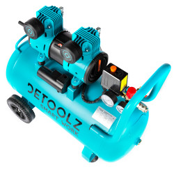 compresor detoolz 50l fara ulei, 1680 w, debit 214l/min, 8 bar, 2 prize de aer