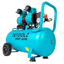 compresor detoolz 50l fara ulei, 1680 w, debit 214l/min, 8 bar, 2 prize de aer