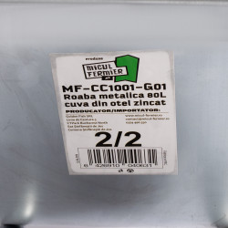 roaba metalica micul fermier 80l cuva otel zincat g01