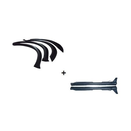 Marginile din plastic, pragurile, Aripi + praguri VW GOLF IV 1997 - 2004 plastic 5dver 4 + 2buc -1, dioda.ro