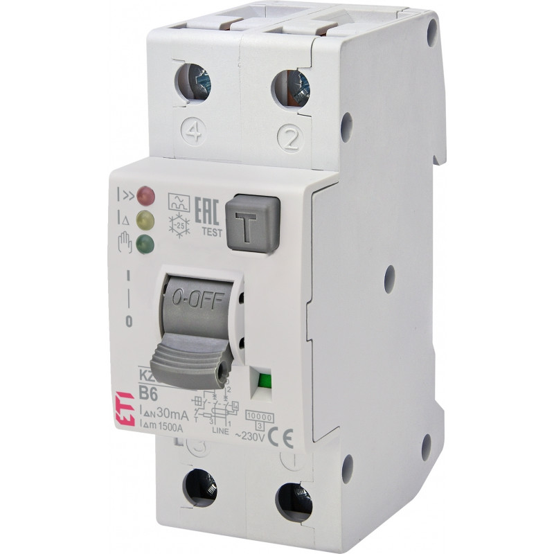 diferential rcbo kzs-2m2p edi a b6/0.03 002172401