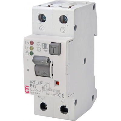 diferential rcbo kzs-2m2p edi a b15/0.03 002172404