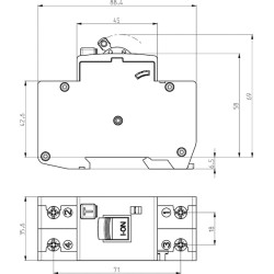 diferential rcbo kzs-2m2p a b25/0.03 002172507