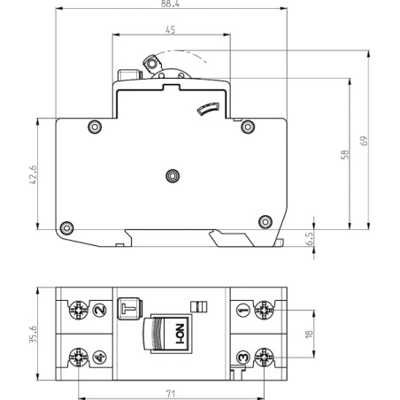 diferential rcbo kzs-2m2p a c16/0.03 002172525