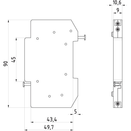 comutator auxiliar ps efd14 & vlc14 002569001