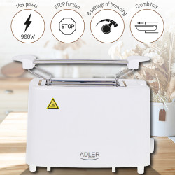 toaster 6 niveluri de rumenire 900w ad 3223 adler