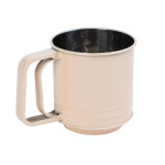 sita de faina - maner cu arc - culoare piersica - 15,5 x 10 x 13,2 cm