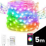sir de lumini inteligente - usb - 33 led rgb - 5 m - bluetooth sir de lumini inteligente - usb - 33 led rgb - 5 m - bluetooth