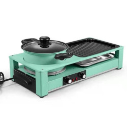 gratar electric 2200w, oala cu capac 18cm