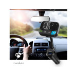 modulator fm nedis, bluetooth, bass boost, hands-free, pd 20w, 1x usb-c, 1x qc usb-a, asistent vocal, negru