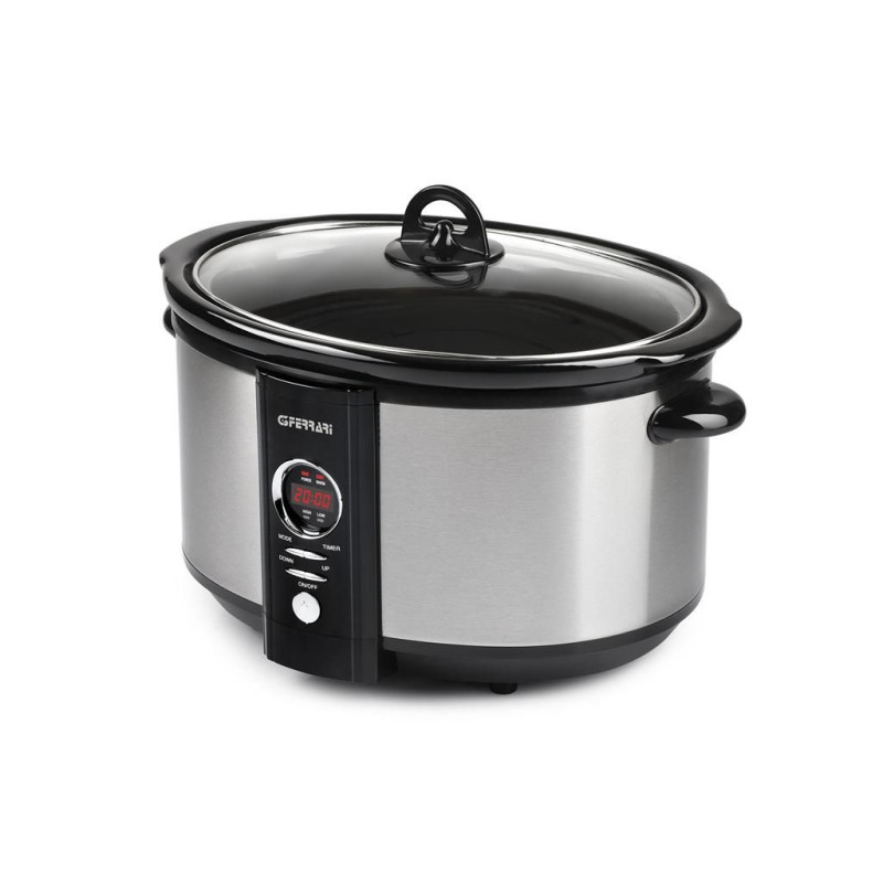 oala electrica slow cooker g3ferrari fuocolento, 6.5l, 320w, capac sticla oala electrica slow cooker g3ferrari fuocolento, 6.5l, 320w, capac sticla