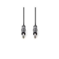 cablu audio stereo 6.35 mm tata - 6.35 mm tata 1.5m gri nedis