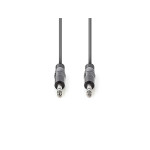 cablu audio stereo 6.35 mm tata - 6.35 mm tata 1.5m gri nedis