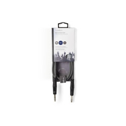 cablu audio stereo 6.35 mm tata - 6.35 mm tata 1.5m gri nedis