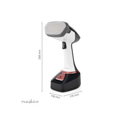aparat de calcat vertical cu abur, 1400w, 320ml, otel inoxidabil, nedis