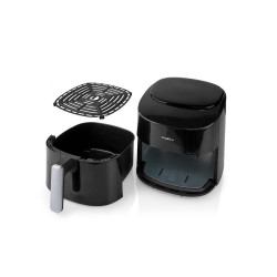 friteuza cu aer cald nedis, 4.2l, temporizator 240min, 6 programe presetate, negru