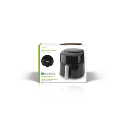 friteuza cu aer cald nedis, 4.2l, temporizator 240min, 6 programe presetate, negru