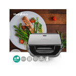 sandwich maker, grill, waffle, 900 w, placi antiaderente 28 x 15 cm, otel inoxidabil/plastic, nedis
