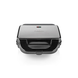 sandwich maker, grill, waffle, 900 w, placi antiaderente 28 x 15 cm, otel inoxidabil/plastic, nedis