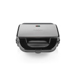 sandwich maker, grill, waffle, 900 w, placi antiaderente 28 x 15 cm, otel inoxidabil/plastic, nedis