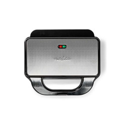 sandwich maker, grill, waffle, 900 w, placi antiaderente 28 x 15 cm, otel inoxidabil/plastic, nedis